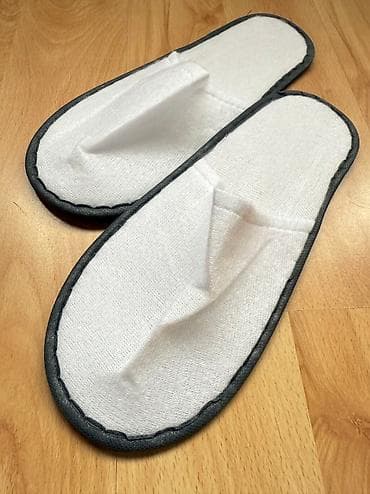 отельные тапочки: ОДНОРАЗОВЫЕ ТАПОЧКИ. Пара одноразовых тапочек белого цвета с закрытым — 5