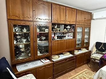 полки шкафы: Стенка-шкаф, Тип стенки-шкафа: Модульная, Для зала, Особенности: Для хранения посуды — 3