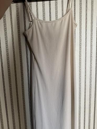 платя айвори: Платье-комбинация минималистичного кроя. Новое - Цвет — 1