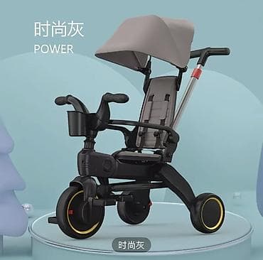 Детский трансформируемый трехколесный велосипед-коляска POWER lalafo.kg да Детский трансформируемый трехколесный велосипед-коляска POWER