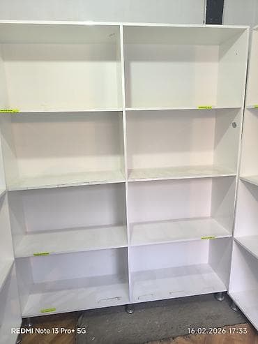 Кеңсе эмереги комплекттери: Кеңсе эмереги комплекти, Текче, ДСП, түсү - Ак — 1