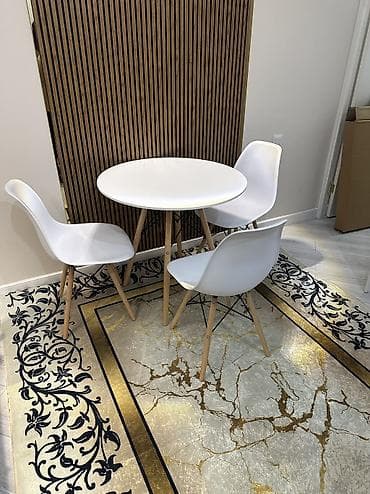 foldable table: Кухонный стол и стул, цвет - Белый — 1