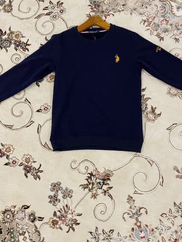 фирменные часы: Мужской свитер, M, Polo Ralph Lauren, Новый, цвет - Синий, Бесплатная доставка — 1