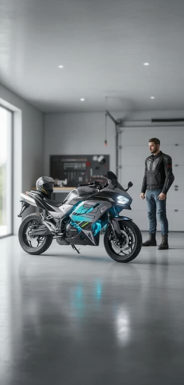 Спортбайк Kawasaki, 200 куб. см, Бензин, Взрослый, Б/у