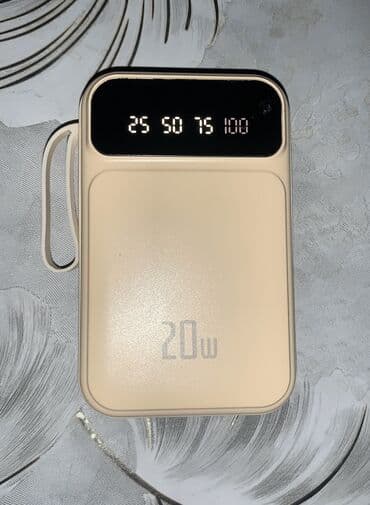 адаптер с тайп си: Внешний аккумулятор с встроенными кабелями 	•	Ёмкость: 20000mAh – — 2