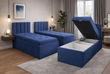 мягкий мебель бу: Односпальная кровать, Новый, С мягким изголовьем, длина - 200 см — 6