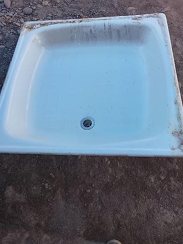 водосливная система: Поддон для душа - Материал: предположительно акрил/композит с гладким — 1