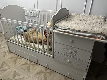 поролон: Детская кровать трансформер, Другой тип, цвет - Белый — 5