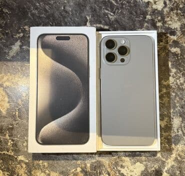 iphone 12 pro max ош: IPhone 15 Pro Max, Б/у, 1 ТБ, Natural Titanium, Зарядное устройство, Защитное стекло, Чехол, 87 % — 1