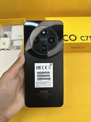 x200 pro mini: Poco C75, Новый, 128 ГБ, цвет - Черный, В рассрочку, 2 SIM — 1