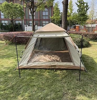 Спорт и хобби: Палатка для кемпинга с навесом - Конструкция: классическая «домик» с — 3