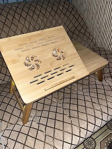 Бүктөлүүчү ноутбук үчүн стол, түсү - Күрөң