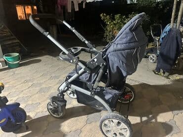 Коляска, цвет - Черный, Б/у at lalafo.kg Коляска, цвет - Черный, Б/у
