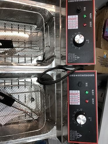 Двухсекционная электрическая фритюрница из нержавеющей стали - — 4