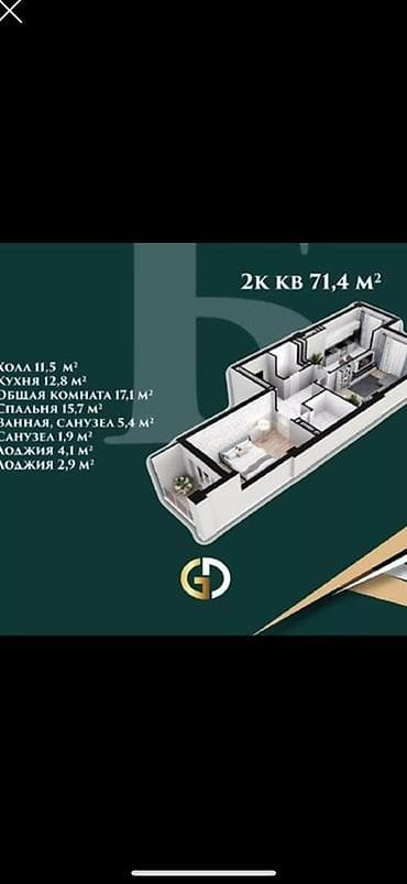 электромонтаж частных домов и квартир: 2 комнаты, 72 м², Элитка, 3 этаж, Дизайнерский ремонт — 2