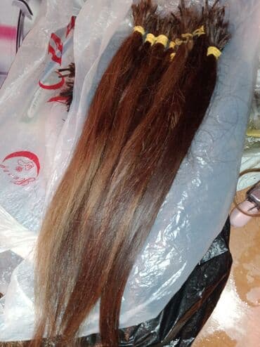 резиновый дилдо: Волос детский,кудрявый,русый,45см — 2