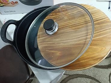 чугуные казаны: Чугунная кастрюля/казан HauseFamily 34 см, 6.5 л - Материал: чистый — 2