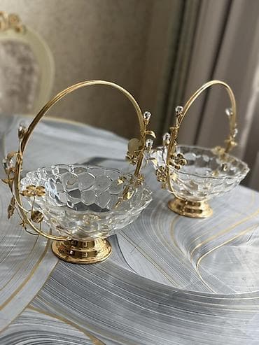 Парные декоративные конфетницы/фруктовницы. - Материал чаш