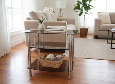 Тумба и подставка для телевизора, Б/у, Напольная, Стекло, Самовывоз, цвет - Коричневый