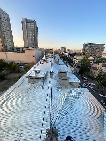 Үйдүн үстүндөгү чатыр: Кровельные работы из оцинкованного профнастила/жести крыша жабабыз — 1