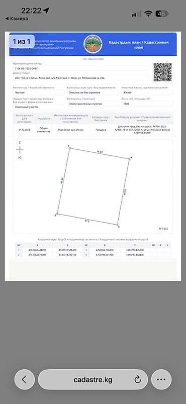 7 мкр квартира: 7 соток, Для строительства, Тех паспорт — 1
