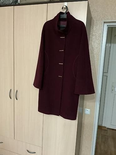 Пальто, Классика, Осень-весна, По колено, Приталенная модель