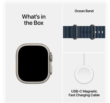 hoco y 20: Apple Watch Ultra 2 (49 мм) с ремешком Ocean Band и кабелем USB‑C — 4
