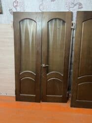 дверь деревянные: Межкомнатная глухая дверь, Дерево, Арочная, цвет - Коричневый, 2 * x 80 см, Б/у — 5