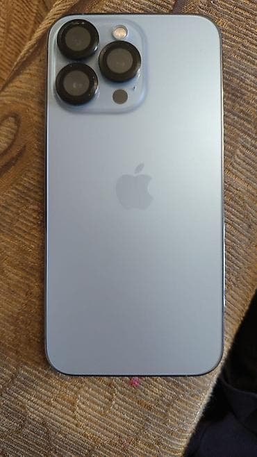IPhone 13 Pro, Б/у, 128 ГБ, Голубой, Чехол, 95 % — 2
