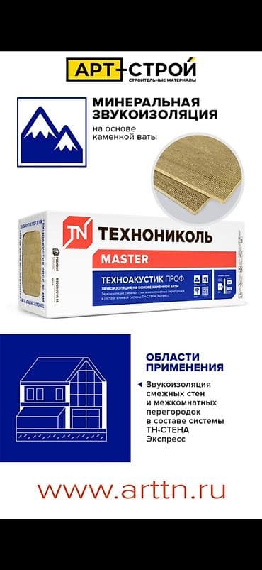 Коньки для крыши: Минеральная звукоизоляция ТЕХНОНИКОЛЬ MASTER ТЕХНОАКУСТИК ПРОФ на — 1