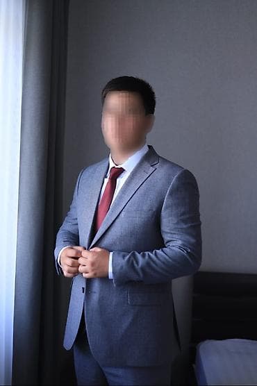 обмен одежды: Классический мужской костюм-тройка в сером цвете - Комплектация — 1