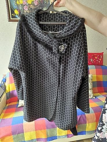 Жеке буюмдар: Пальтолор, Пончо, Күз-жаз, Кыска модель, 2XL — 2