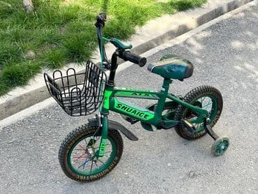 Велосипеддер: Детские велосипеды SHUAICE (зеленые), малые колёса примерно 12–14" — 6
