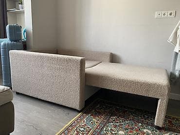 пуфики кресло мешки: Кресло-кровать, Б/у, Односпальный, цвет - Бежевый — 5