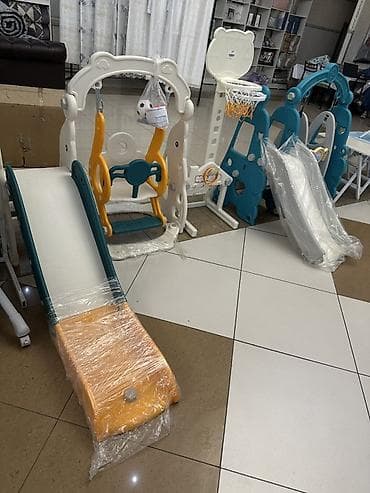 качела детский: Детский игровой комплекс 3‑в‑1 для дома - Состав: горка, качели и — 1