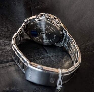 часы механические casio: EDIFICE ___ Функции : секундомер, дата, светонакопитель (подсветка) — 4