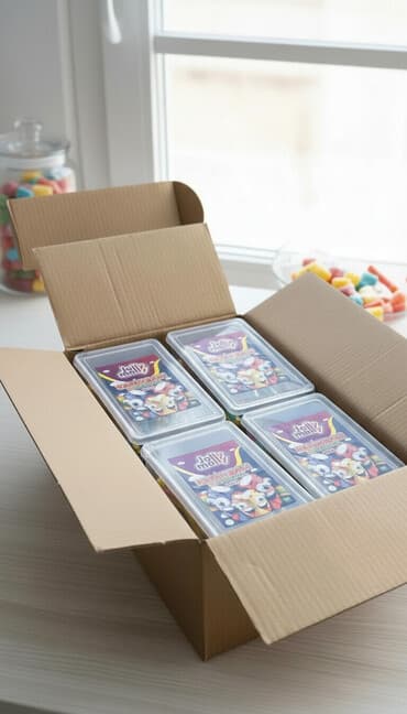 тошоки жууркан: Jolly Molly – жевательные сладости в удобных пластиковых боксах — 1