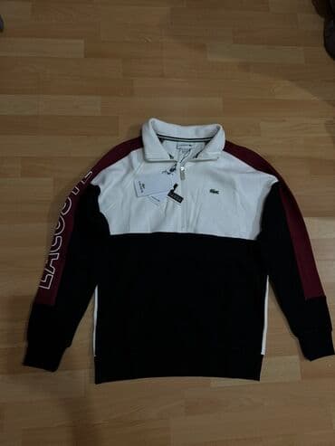 Толстовки: Мужская толстовка, S, Lacoste, Новый, цвет - Белый, Самовывоз — 1