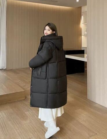 мужские туфли: Пуховик, Длинная модель, Китай, С капюшоном, XL — 4