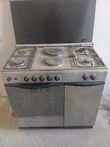 Для кафе, ресторанов: Комбинированная кухонная плита с духовкой - Варочная поверхность: 6 — 4