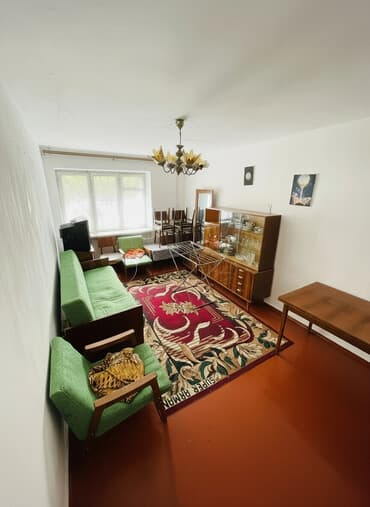 квартира одна комнатный бишкек: 2 комнаты, 43 м², Индивидуалка, 1 этаж, Старый ремонт — 1