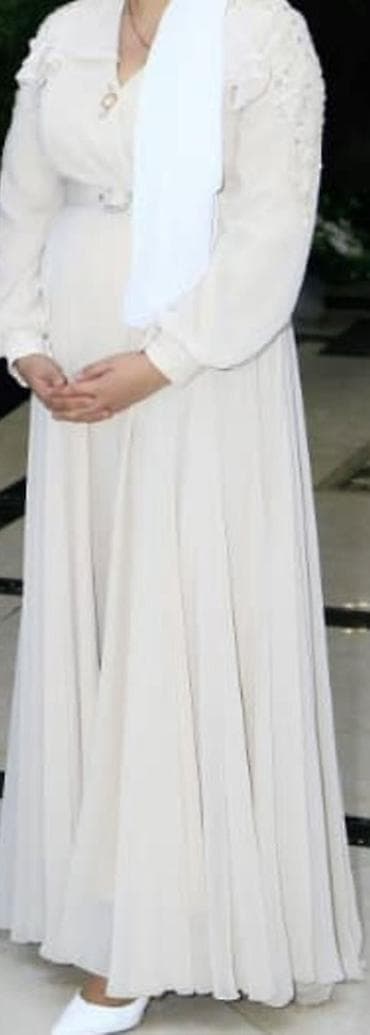 Брюки: Вечернее платье, А-силуэт, Длинная модель, Шифон, С рукавами, L — 1