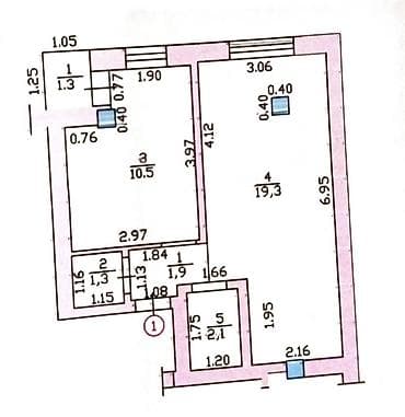 Квартиры: 2 комнаты, 37 м², 1 этаж, Евроремонт — 4