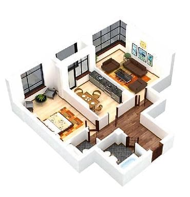 продажа 2 ком квартира: 2 комнаты, 8105 м², Элитка, 11 этаж, ПСО (под самоотделку) — 1