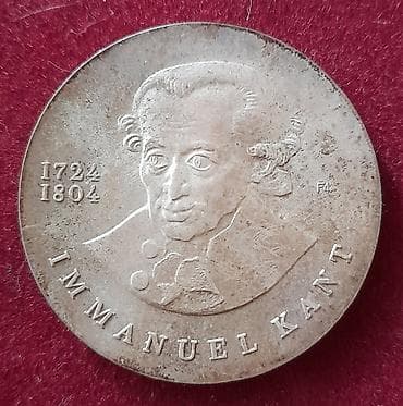 Спорт и хобби: Памятная монета ГДР 20 марок «Immanuel Kant» (И. Кант) - Страна — 1