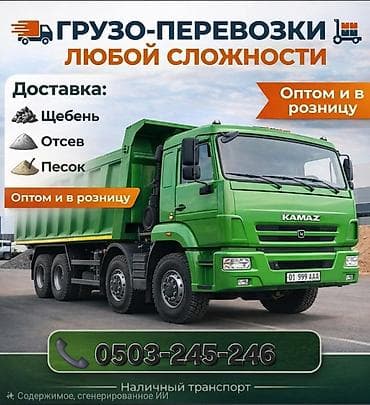 Услуга по сокулукскому району Самосвалы КАМАЗ для строительных и