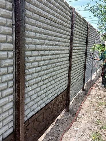 Стойки для заборов: Железобетонная заборная плита, Длина: 2 м, Высота: 2 м, Толщина: 40 мм, Новый — 10