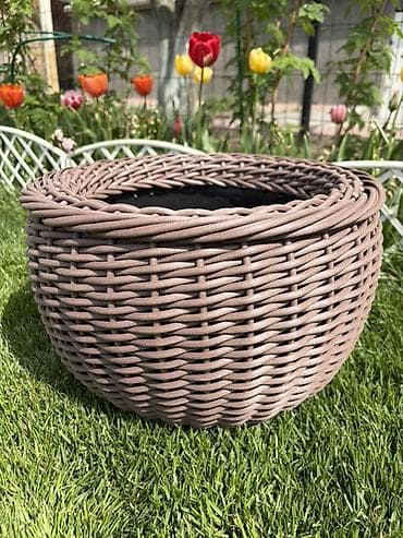 бу лестницы: Плетёное кашпо из качественного ротанга Объем 10 л Вверх оформлен — 1