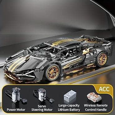 машинка на радио управления: Конструкторы Lamborghini в масштабе 1:14 1200 деталей 🔥 с Led — 7