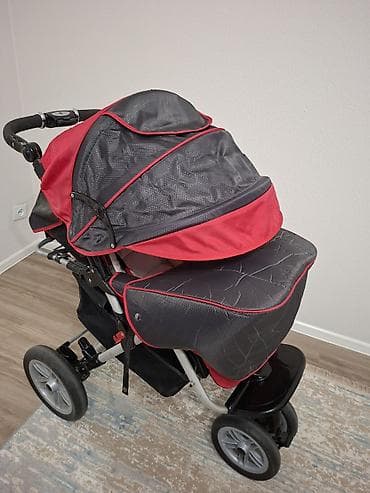 детские коляски для зимы: Коляска, Другой бренд, цвет - Черный, Б/у, Самовывоз — 5